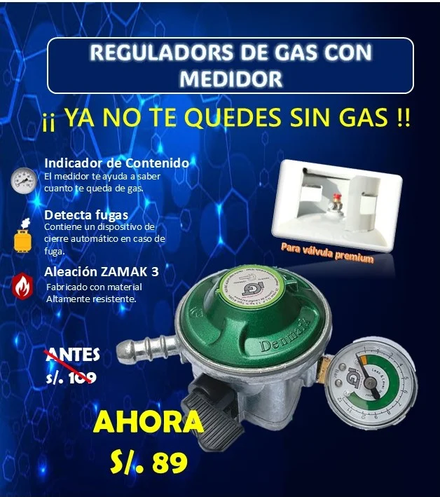 Regulador de gas con medidor